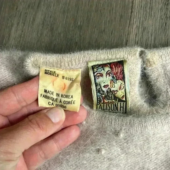 🔥ALISON H.🔥 | Vintage light pink angora rabbit hair short sleeve  sweater - Picture 5 of 12